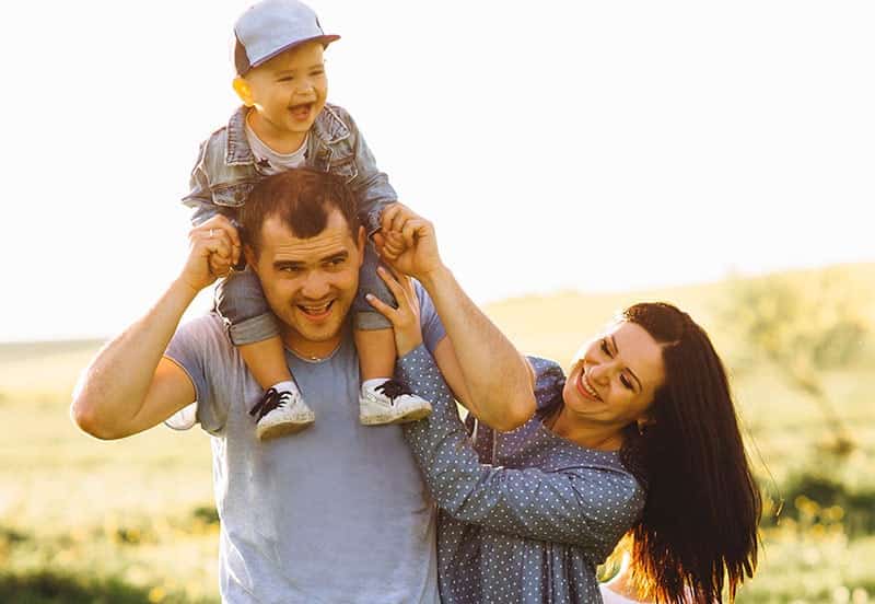 happy family with great smiles