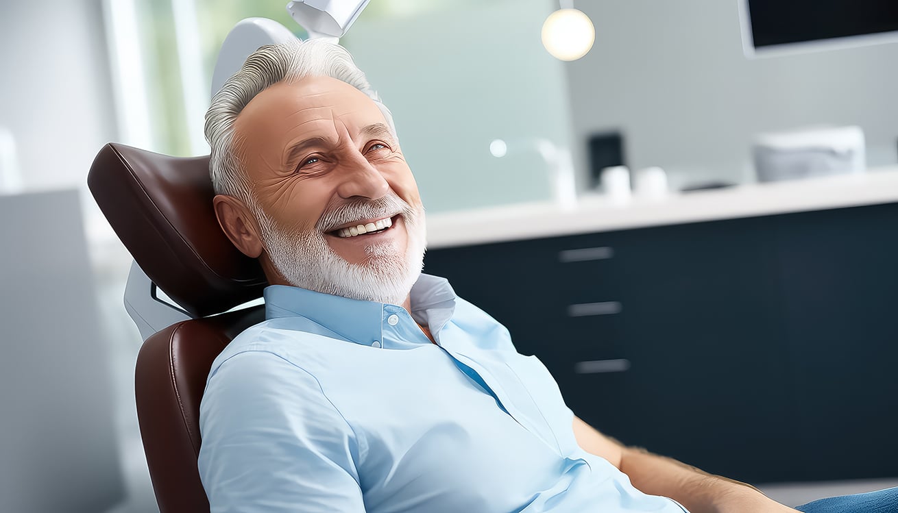 man at cox family dentistry getting an oral cancer screening